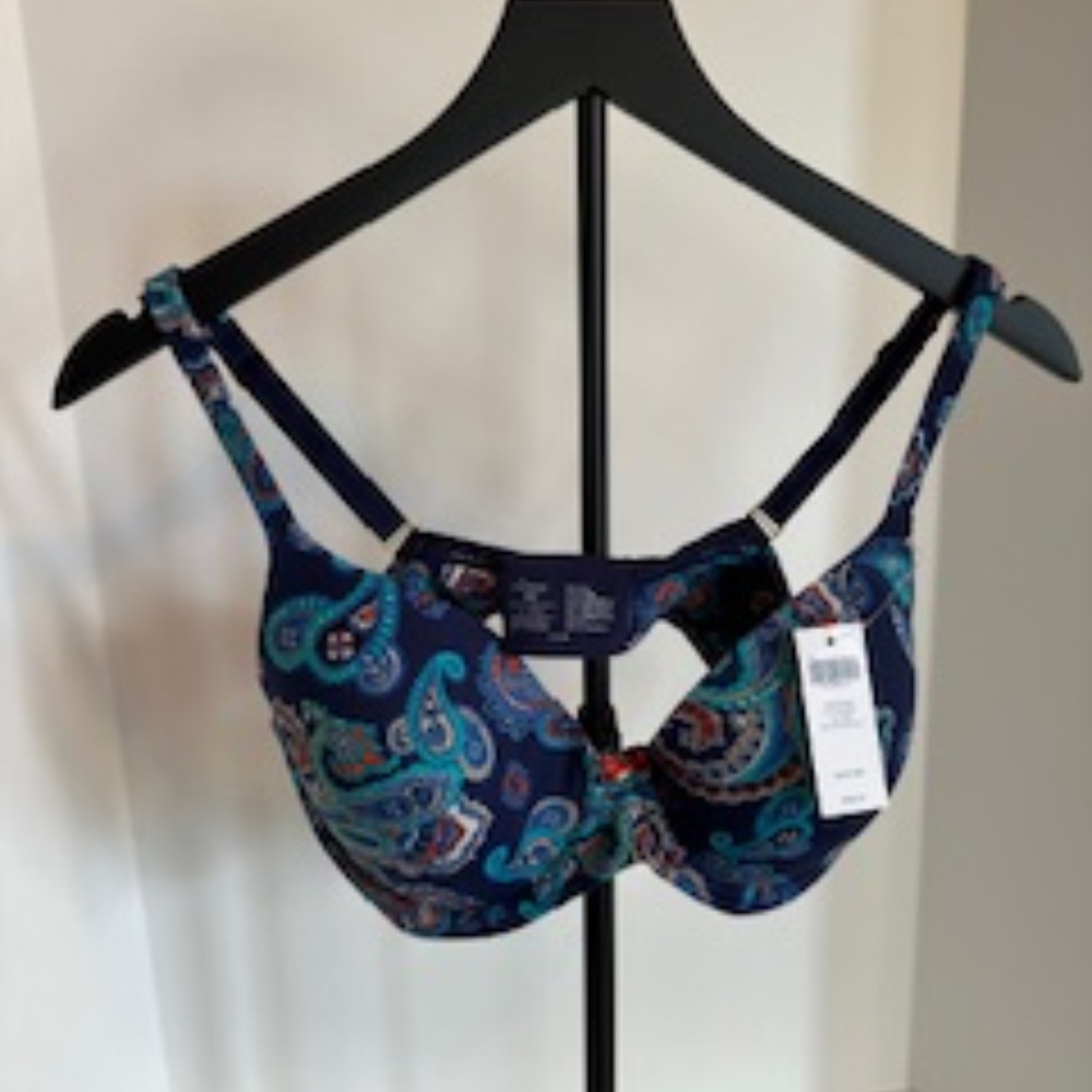 Women's SOMA Paisley Blue Print Bra - 38C